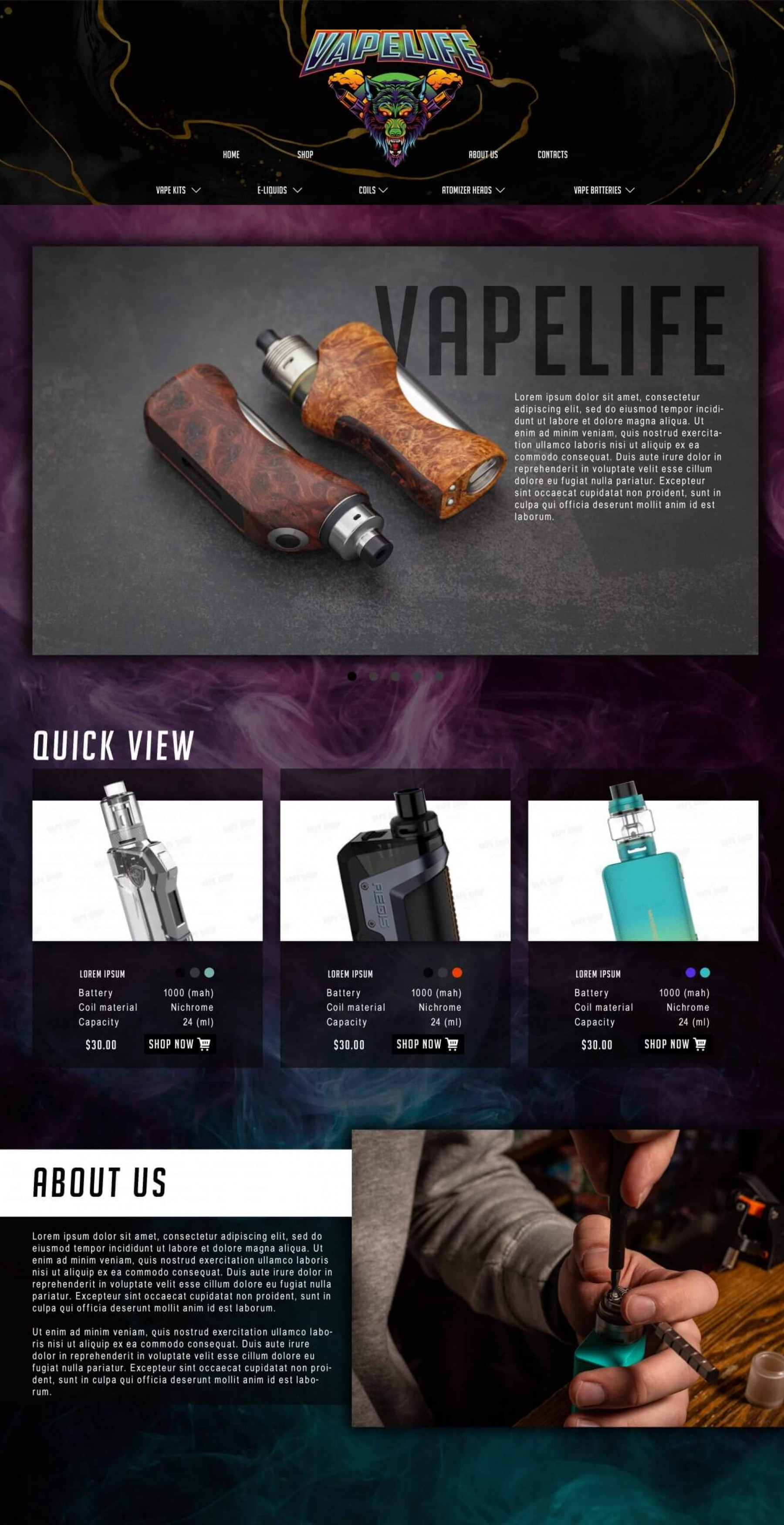 Vapelife – Home page